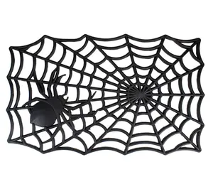 Northlight Spider Web Rectangular Halloween Doormat