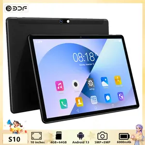 Bdf S10 10.1 Inch Android Touchscreen Tablet with Metal Design, 4GB RAM 64GB ROM Android 13, 1920x1200 IPS Display, Dual Sim and 6000mah Battery