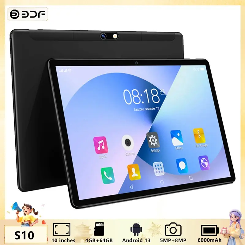 Bdf S10 10.1 Inch Android Touchscreen Tablet with Metal Design