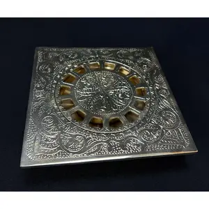 Engraved Brass Floor Drain