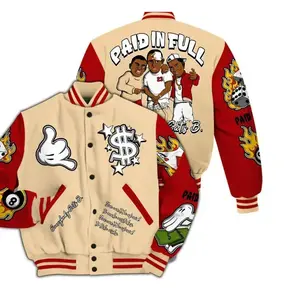 Legend Blue 11s Match Varsity Jacket, Wubba Rick Drip Printed Baseball Jacket, Classic Varsity Jacket, Baseball Style Coat, Unisex Casual Streetwear