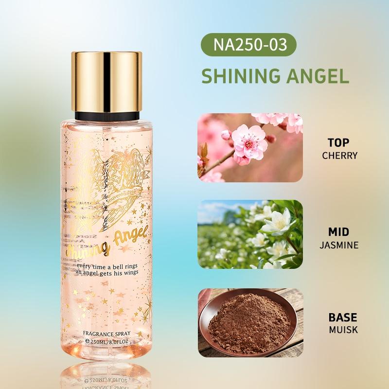 250ml Large Capacity Women's Floral Fragrance Spray, 2-in-1 Hair & Body Mist, Long-Lasting Scent, Odor Eliminating Fresh Fragrance for Daily Use