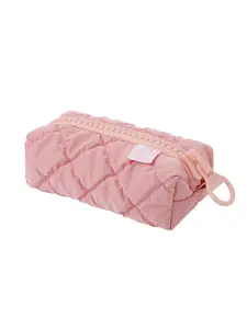 Candy Color Makeup Bag for Girls, Soft Student Stationery Organizer, Large Zipper Cosmetic Storage Pouch, High-Value Capacity Pen Case