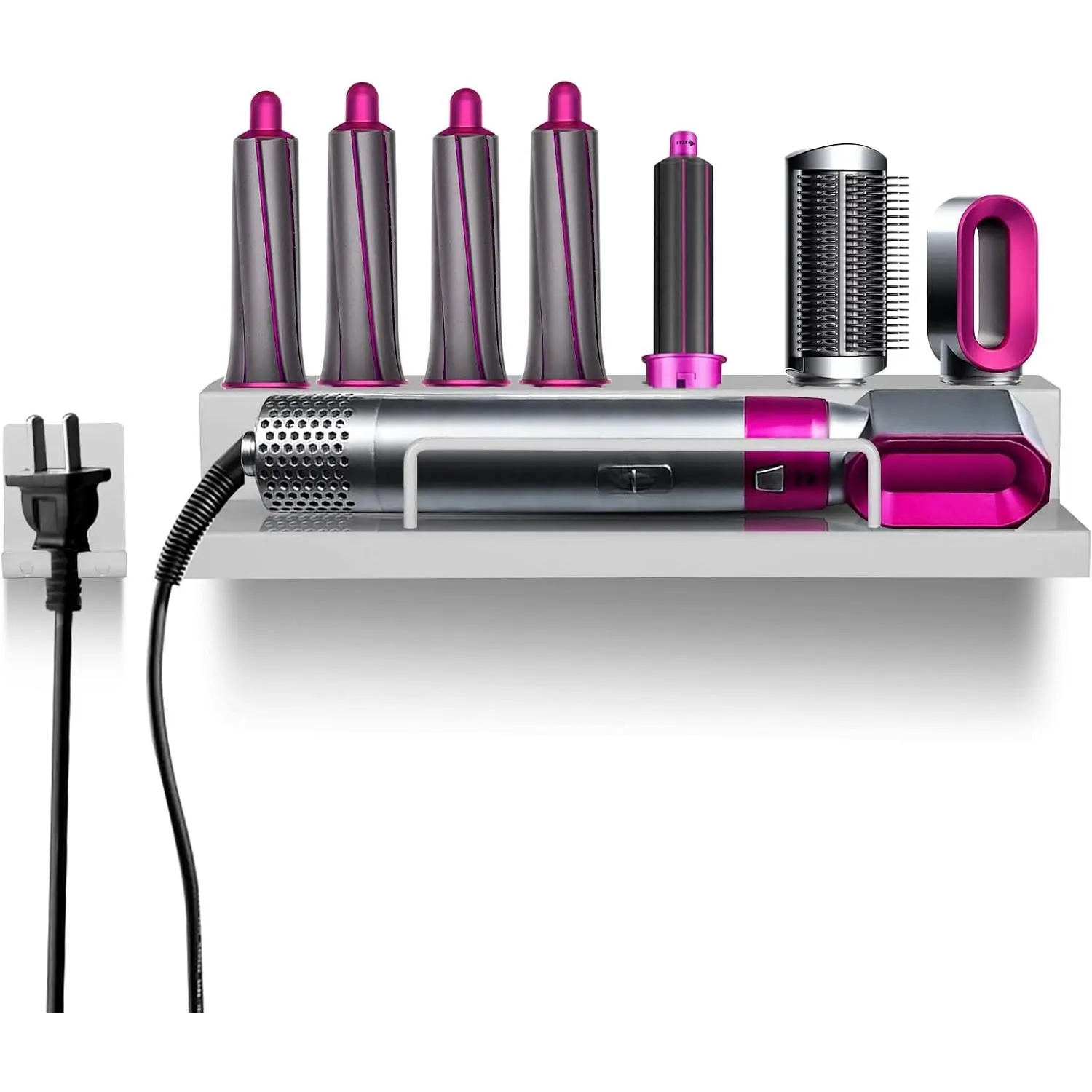 Airwrap Holder Storage Stand for Dyson Airwrap Wall Mount Curling Iron Accessories,Bathroom Organizer Holder for Airwrap,No Drilling Installation,Suitable for Bathroom