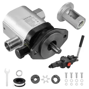 fathersdaygift  VEVOR Hydraulic Wood Log Splitter Pump Kit, 22GPM, 2 Stage 4000PSI Aluminum Hydraulic Gear Pump, with Valve Coupling Installation Base 3/4'' NPT Outlet 3600 RPM, for Small Engine Mounting Log Splitter