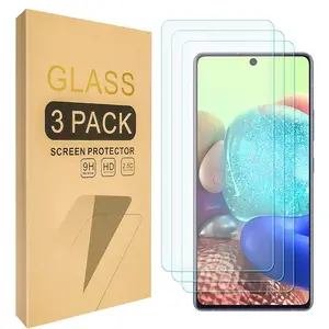 (3 Pack) Tempered Glass Screen Protector for Samsung Galaxy A71 5g, Anti Scratch, Bubble Free, High Durability