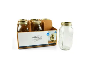 Airtight Glass Wide Mouth Canning Jars 64 oz (6 Count) - Ideal for Food Storage and Preservation Airtight Glass Wide Mouth Canning Jars 64 oz (6 Count) - Ideal for Food Storage and Preservation