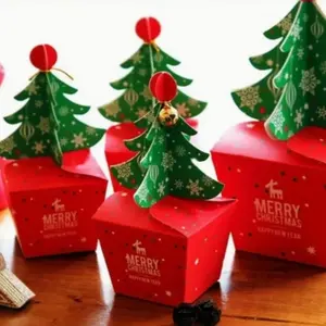 10 Christmas Tree Gift Boxes with Pop-Up Paper Trees, Perfect Holiday Gifts for Kids & Babies, Festive Small Gift Boxes, Gift Box Set