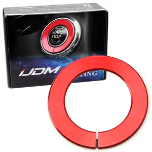 iJDMTOY Anodized Red Aluminum Keyless Engine Push Start Button Decoration Ring Trim For Nissan Altima Maxima Pathfinder Titan Murano Infiniti Q50 Q60 QX60, etc