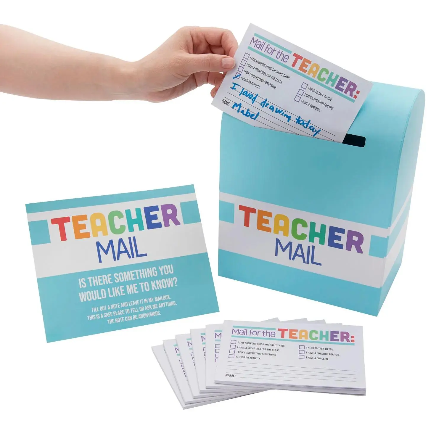 8" x 10" Blue Social Emotional Learning Teacher Chipboard Mailbox ? 8 Pc.