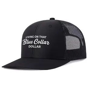 Living On That Blue CollarHat  Breathable Mesh Back, Lightweight & Stylish for Fitness & Outdoor Sport Black Snapback