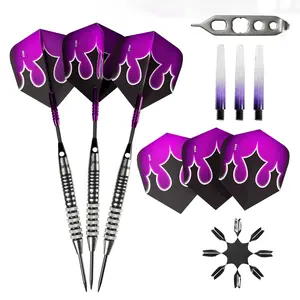 Viper Shot King Steel Tip Dart Set with Nomad Dart Case | 80% Tungsten | Purple | 21 Grams Darts Tips Darts Sets