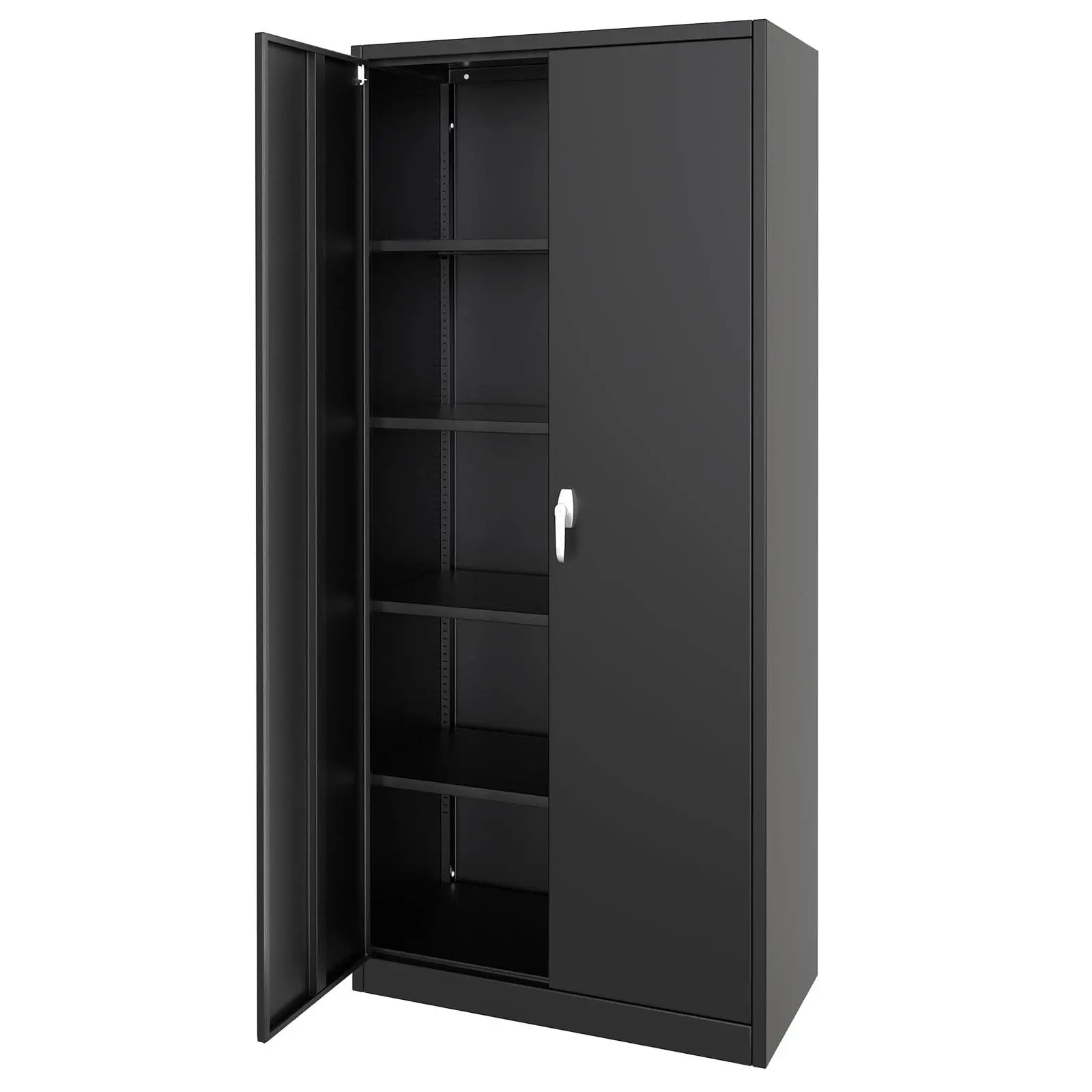 GARVEE Metal Storage Cabinet with Lock,Steel Tool Cabinet with 4 Adjustable Shelves and 4 Adjustable Feet ,Storage Organization for Home,Garage,Office,Shop 71"H