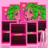 PURELEOR Natural Lash Cluster Kit - Dense D-Curl Eyelash Extensions, 10-12-14-16mm Mixed Wispy Individual Lashes, Soft DIY Cat Eyes for At-Home Makeup & Date Night