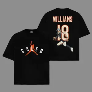 Caleb Williams - Air Caleb # 18 Bears National Hoodie Sweatshirt T-Shirt (Made in USA), Kings Caleb Fan Apparel, Bears Game Day Apparel, Gift for Fans, Football Pattern Hoodie