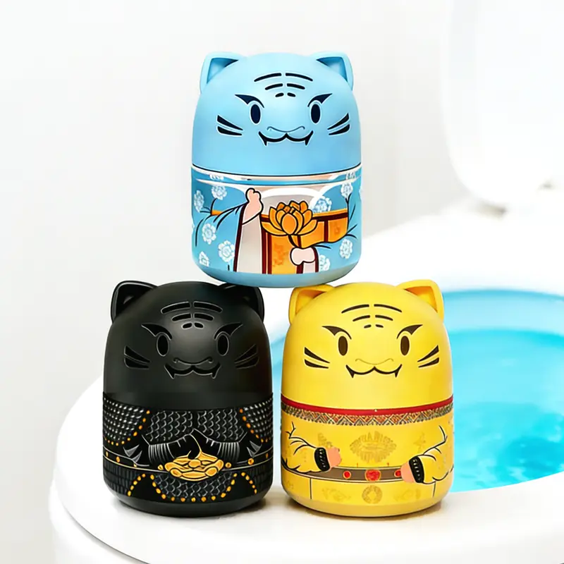 Cute Automatic Toilet Bowl Cleaner Drop In Tank Blue Water Freshener Hard Water Stain Remover Ring Eliminator Bathroom Cleaning Hacks For Apartment Dorm Renters Students Lazy Home Essentials 3 Scents Unique Tiger Design