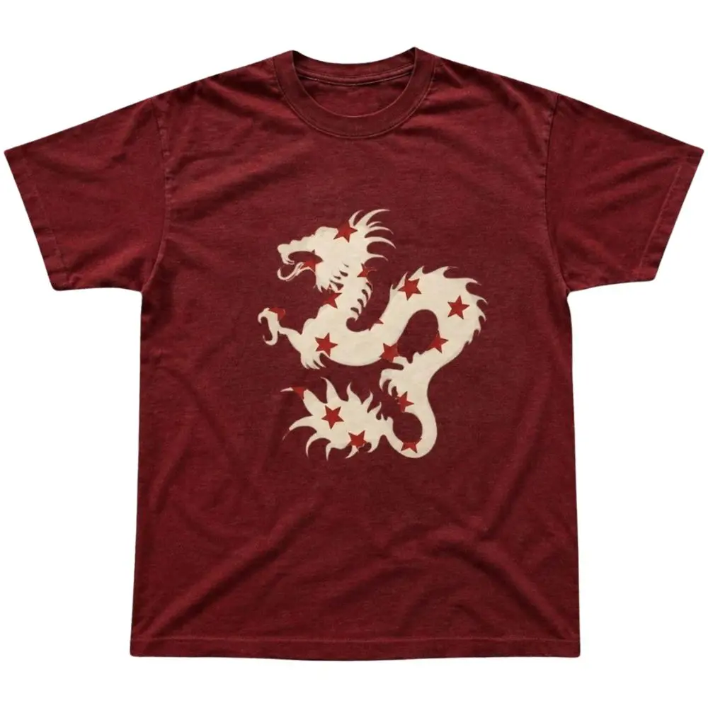 The Vintage Dragon Stars Graphic T-Shirt, Minimal Asian Dragon Art Tee, Celestial Myth Shirt, Trending Shirt