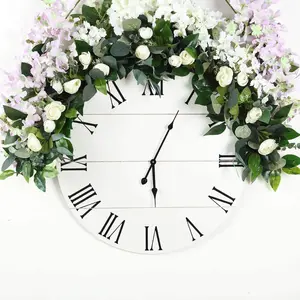 40" Artificial Eucalyptus Willow Leaf Ranunculus Flower Garland Vine