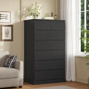 Hasuit | 51.8 Inch Tall Dresser with 7 Drawers High Chest of Drawers Storage Organizer for Closet Modern Taller Clothes Storage Tower with Ample Storage Space
