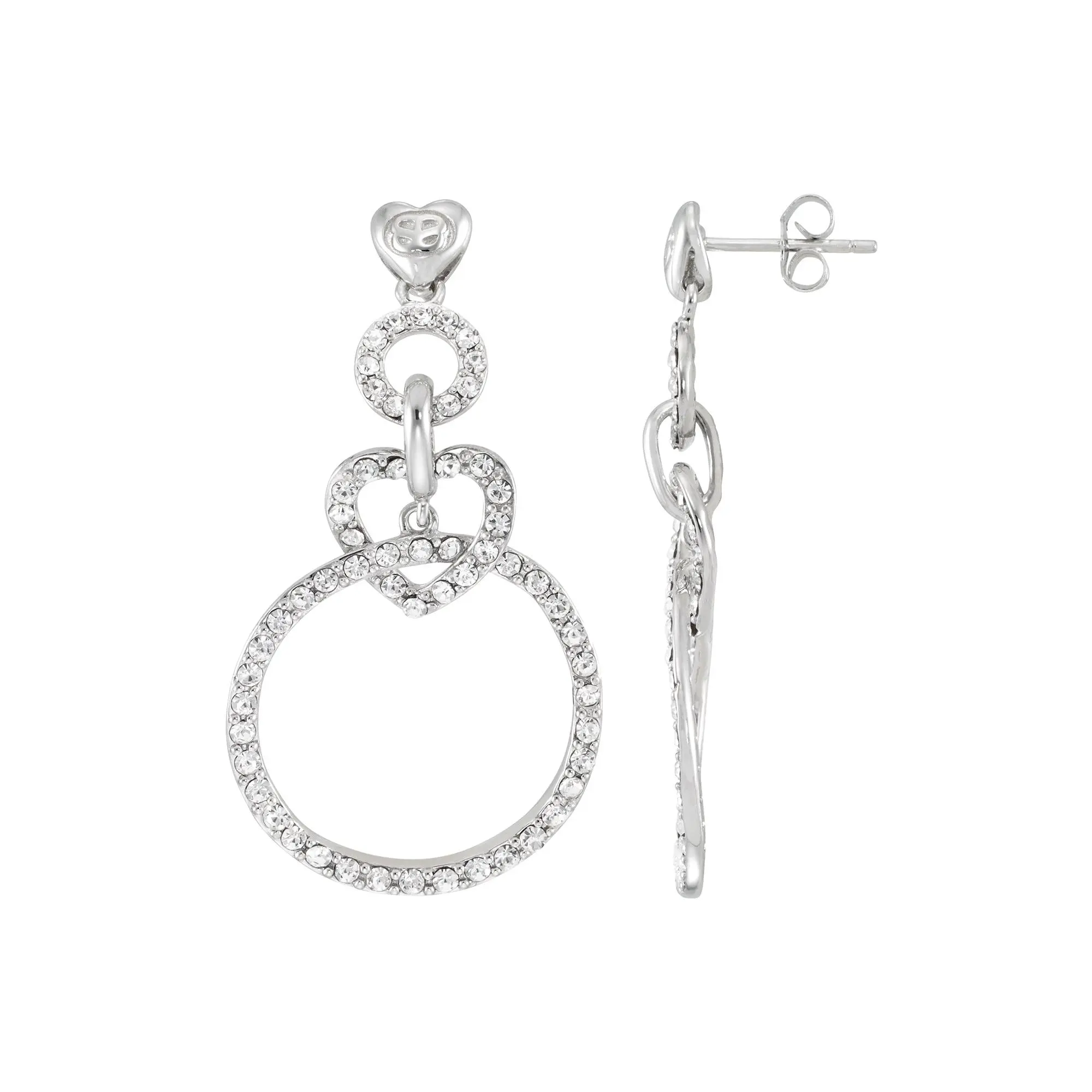 Amore Hearts And Kisses Dangle Earrings - Petite