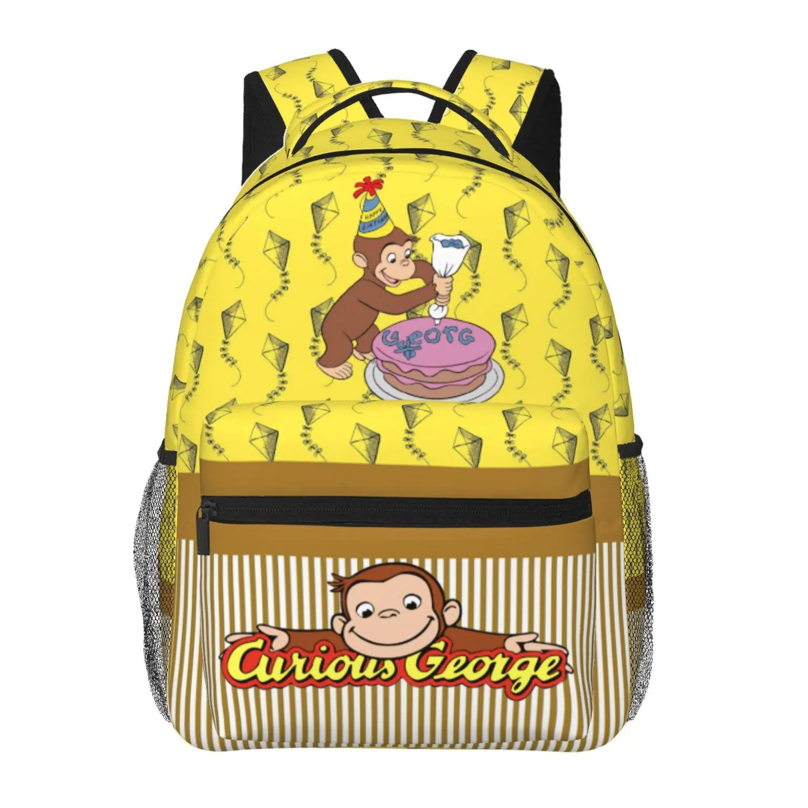 Curious george Lightweight Bookbag for School Curious george toys Fashion Casual Kids Backpack with Tablet Sleeve Curious george stuffed animal College Daypack – Back to School Gift for Teens & Tweens