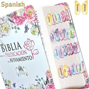 80pcs Butterfly Spanish Bible Tags,ButterFly Design, Easy NavigationLarge Font Sacred Text Easy Peel-Off Labels for faith-based Study Bibles & Diaries, Gift Worthy, Perfect Gift for Believers