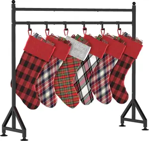 Christmas Stocking Holder Stand with 8 Hook, Heavy Duty Freestanding Christmas Stocking Stand for Floor, Metal Holiday Decor Hanger Display for , Floor, Living Room