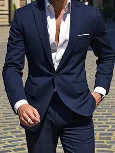 Tongtongbang Selection 2pcs Classic Suit Set - Men'S Formal Wear - High-Quality, Comfortable Fit, Stylish Suit Coats Blazer Jacket and Pants Combination, Suitable for Weddings, Parties, Formal Events, Business Meetings, and Special Occasions