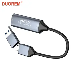 Video Capture Card, USB 3.0 Hdtv to USB-C/a Video Recording Card, Supports 4K Input, 2k 30hz Capture, Compatible with Switch, Ps5, Xbox, TV Stick