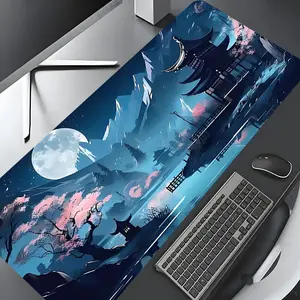 Landscape Pattern Mouse Pad, Rectangle Gaming Mouse Pad, Non-slip Rubber Base Mousepad, Office Desk Keyboard Mouse Mat for Home Office Game Room Desk, Gaming Desk Accessory