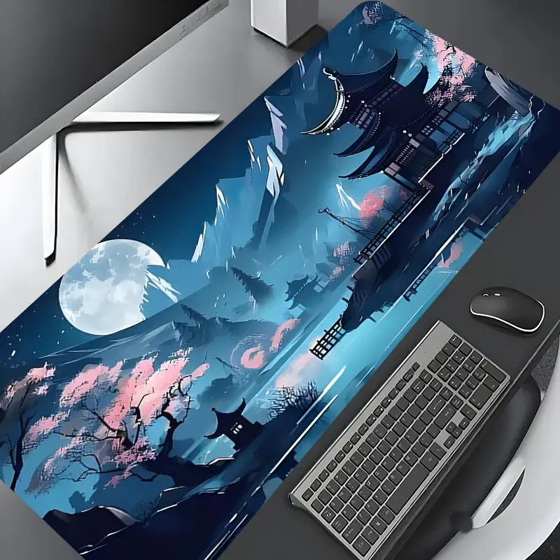 Landscape Pattern Mouse Pad, Rectangle Gaming Mouse Pad, Non-slip Rubber Base Mousepad, Office Desk Keyboard Mouse Mat for Home Office Game Room Desk, Gaming Desk Accessory