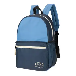 Aeropostale Wellington School Backpack for Girls Boys, 16.5 Inch Small Backpack (Navy)