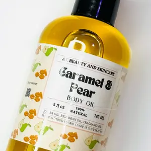 Caramel and Pear Body Oil natural care massage comfort scent skin perfume Shimmering shimmer