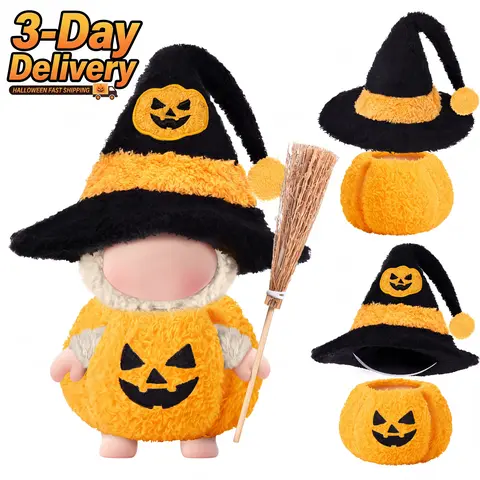 Halloween Party Favors,Halloween Costume Gifts for 17cm/6.7" Plush Doll Bag Charms,Cute Pumpkin Ghost Bat Spiderweb Outfits, Spooky Party Prizes & Dress-Up Accessories for Girls, Friends and Doll Lovers(Dolls Not Included), Christmas Gifts Doll Clothing