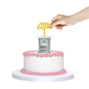 Money Cake Kit - Surprise Box™ With Birthday Cake Topper Gift Plastic