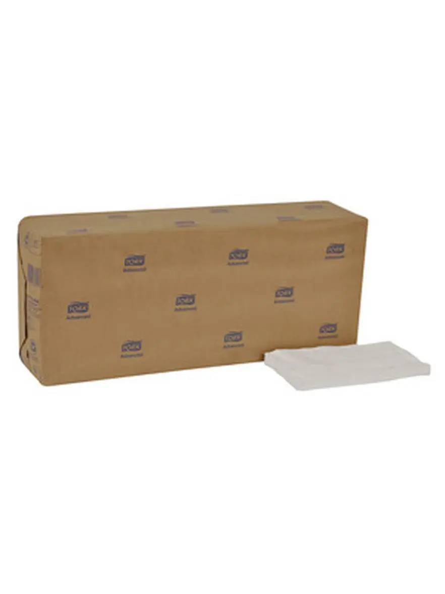 Tork Advanced Xtra Soft 3-Ply Disposable White Dinner Sheet Multipack Napkins - Eco-Friendly Recycled Fibers, Compostable Carton Bag-Pack, Custom Prints, Positive Image Builder, SCA Tissue North America NP7380A, 17"x16.1", 1-By-8 Fold