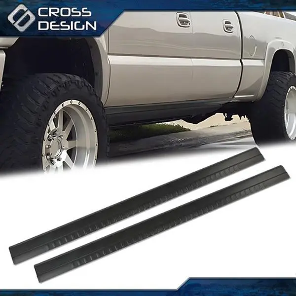 CROSSDESIGN Pair of Slip-On Rocker Panel Covers, Automotive Replacement Car Accessories, Fit for 99-06 Chevy Silverado & More (99724 Auto Parts Accessories)