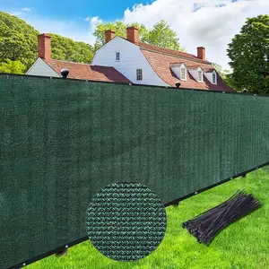 Privacy Screen 6' x 30' Fence Commercial Shade Cover with Brass Grommets Heavy Duty Perfect for Outdoor Back Yard-Dark Green