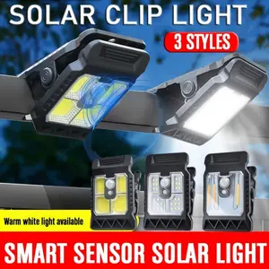 Solar Light Sensor Clip-On Waterproof Outdoor Solar Lights Small Wireless LED Security Lighting Automatic Switch Easy Install Garden Fence Patio Umbrella Path Camp Decor Lamp