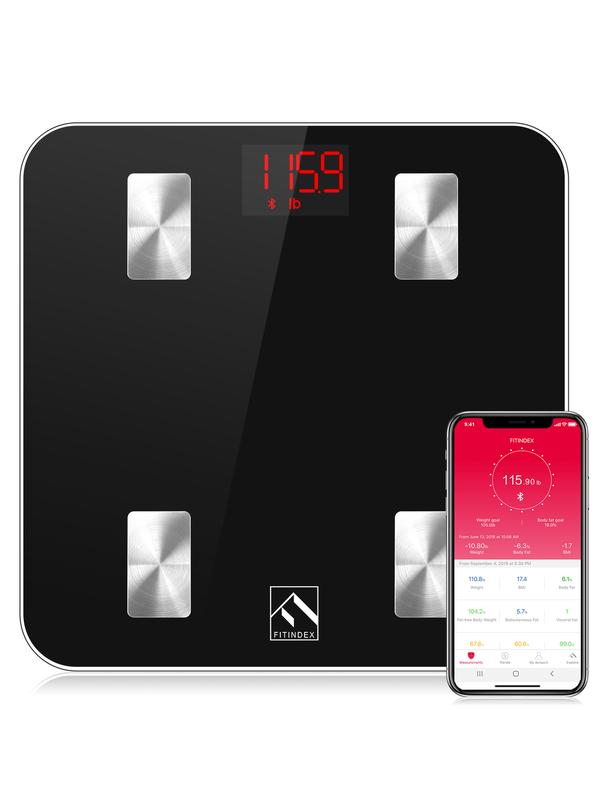 FITINDEX Smart Body Fat Scale with App Integration | Comprehensive ...