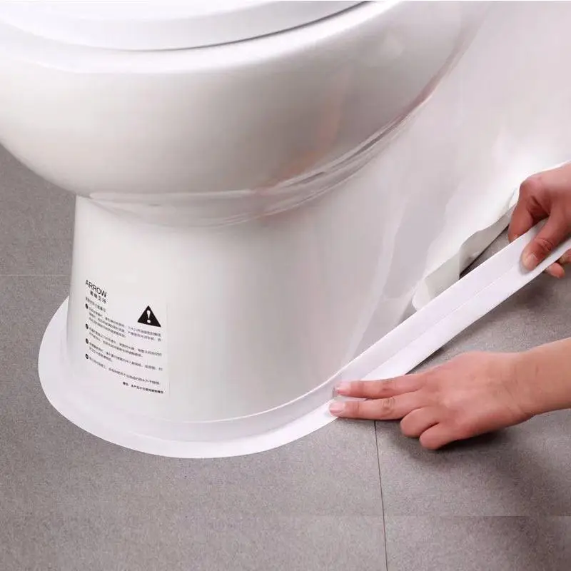 Toilet Sealing Strip, 1 Count Waterproof & Anti-mold Tape, Self Adhesive Durable Sealing Tape, Kitchen Sink & Toilet Sealing Strip, Bathroom Accessori