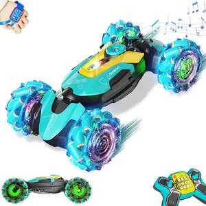 Gesture Sensing RC Stunt Car,​Remote Control Car Toys for Ages 5-13,4WD All-Terrain with 360° Flips & LED Music Show,3-6 Year Old Boy Birthday Gift,Indoor/Outdoor Play & Gifts for Boys Toys Age 8-10