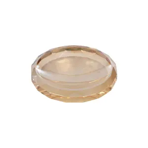 Amber Crystal Dish — by Alice Lane Home Collection — Gleaming and Elegant Amber Radiance — A Stunning Decorative Dish