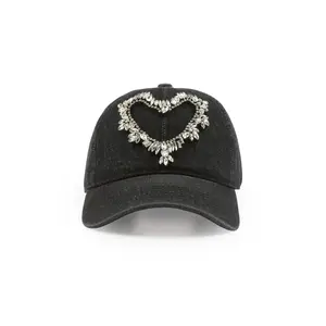 Camisha Black Rhinestone Trucker Hat