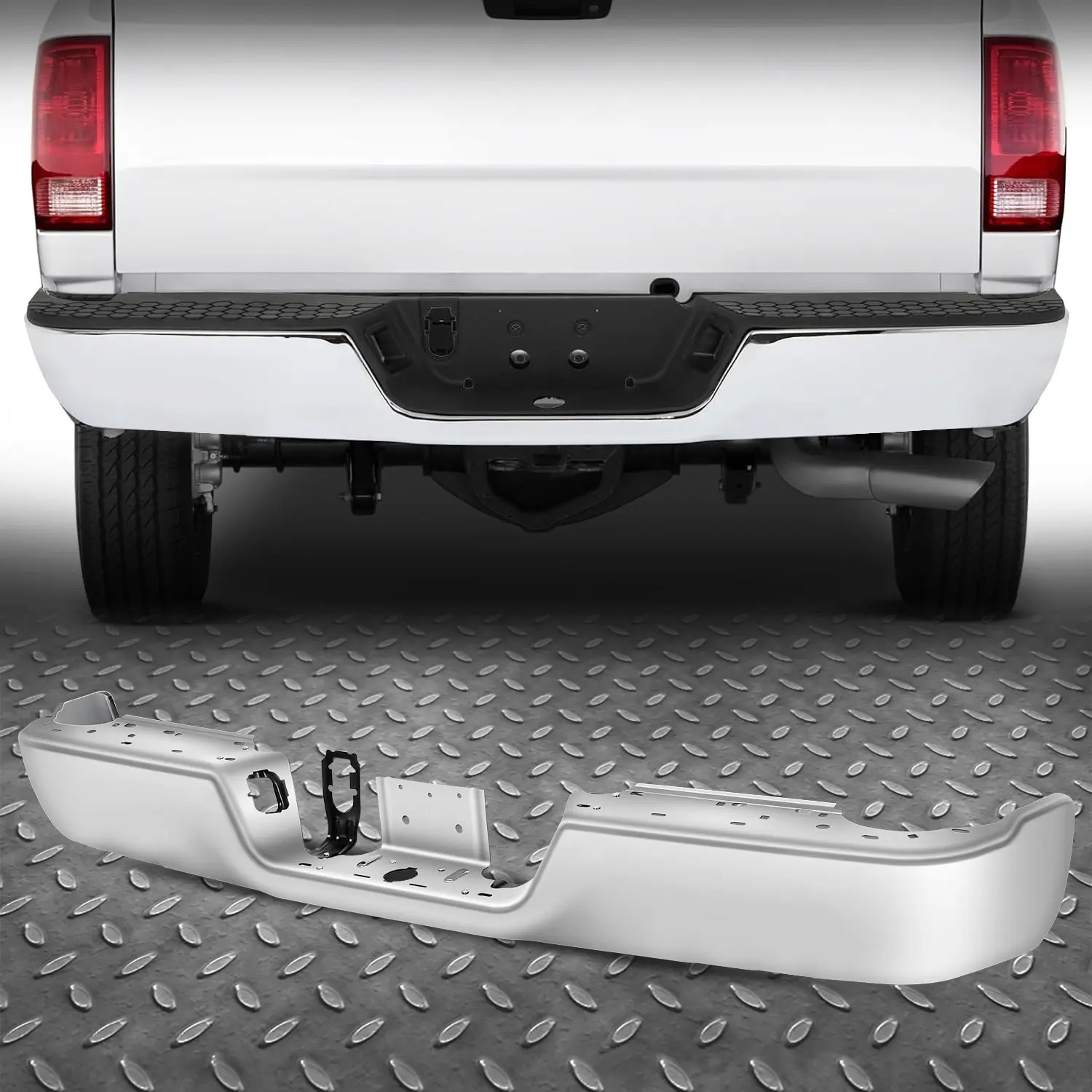 For 09-24 Dodge Ram 1500 Pickup Truck Steel Rear Step Bumper Face Bar ...