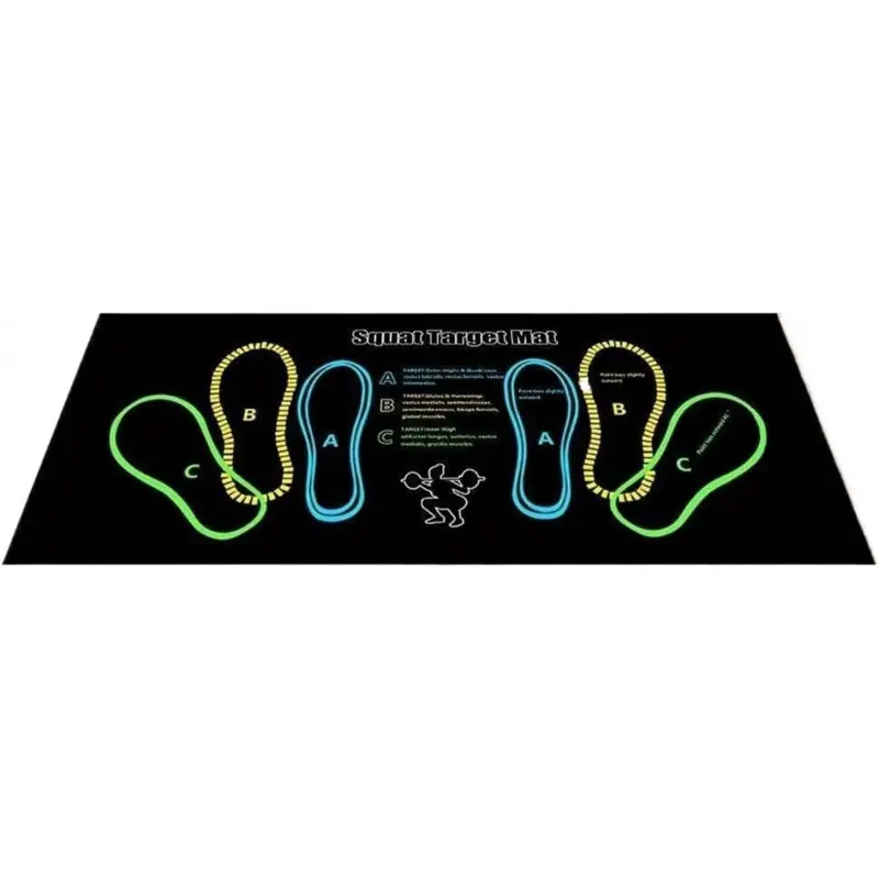 Squat Support Pad with Foot Placement Guide – Non-Slip Foam Platform for Proper Stance in Deadlifts & Squats Home Gym Leg Workout Mat for Ankle & Knee Support, Home Gym Use
