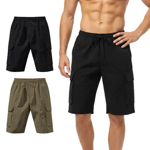 2‑Pack Men’s Multi‑Pocket Casual Beach Shorts, Daily Leisure Bottoms, Soft Lightweight Relaxed‑Fit Summer Wear for Beach Trips, Pool Days, Daily Errands & Weekend Casual Outings