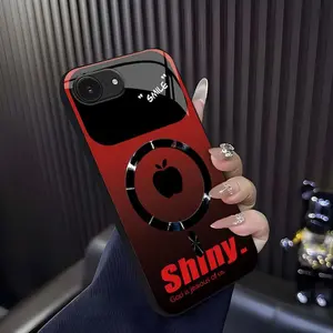 “Shiny” edgy quote MagSafe case streetwear ombre gradient magnetic cover for iPhone 16e — 975