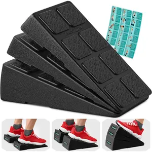 Squat Wedge Block Set of 3/5 - 960 LBS Capacity - Slant Board for Calf Stretching with 5 Stackable Angles - Calf Stretcher Slant Board - Workout Equipment - EPP Material for Exercise Equipment & Physical Therapy