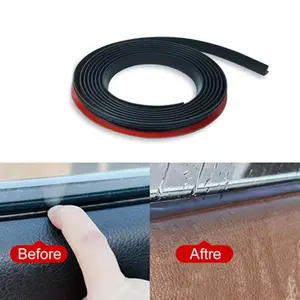 Universal Type 7 Car Window Rubber Seal Strip, Noise Reduction Waterproof Windproof Sealing Strip, Side Window Gap Filler, Fits Car Interior and Exterior